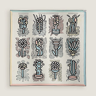 ボタニカルアート♢【HERMES】BotanicaGrafica 90 スカーフ Botanica Grafica double face scarf 90 | Hermès Mainland China